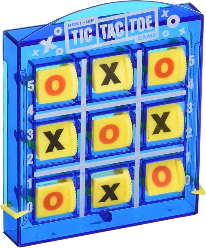 JA-RU Portable Tic Tac Toe (1 Pack) Classic Mini Board Games for Kids. Small Size Travel Games.Bulk Birthday Party Favor Stocking Stuffer. 3256-1A