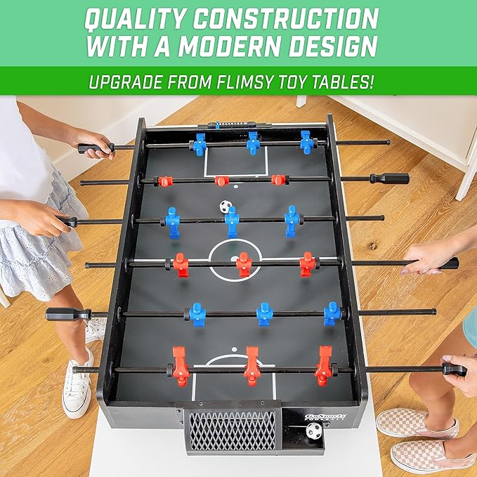 GoSports 32 Inch Tabletop Foosball Game Set - Oak or Black