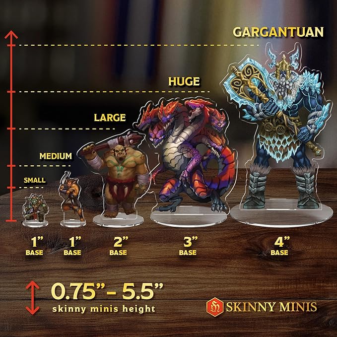 Spell Effects Gift Collection D&D Miniatures for Dungeon Masters - 2D D&D Compatible Miniatures - Durable Acrylic DND Minis - Double-Sided D&D Figures- Fantasy RPG Accessories & DND Gifts