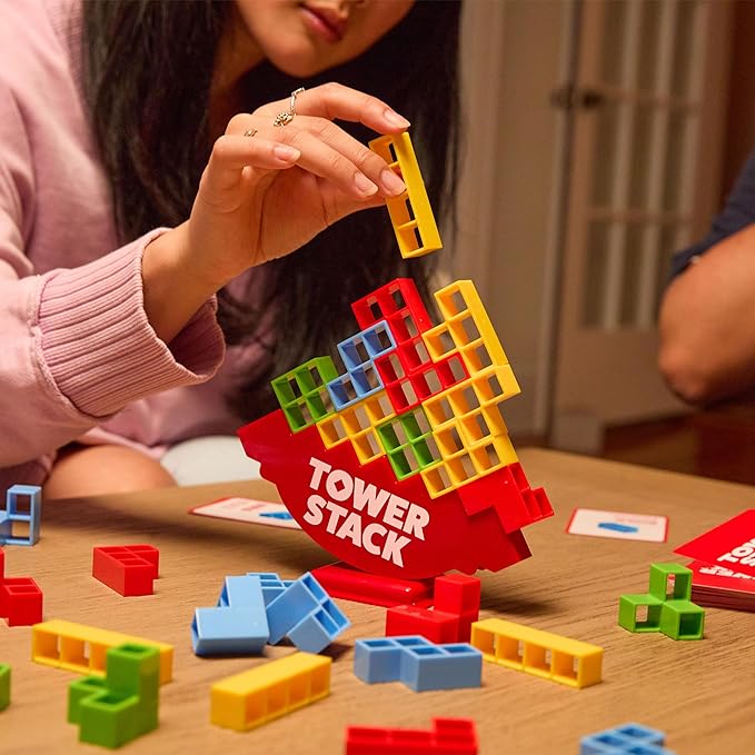 WHAT DO YOU MEME? Tower Stack - Head to Head Stacking Game by Relatable, Games for Kids 8+, Board Games for Family Night