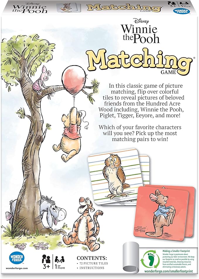 Wonder Forge Disney Winnie the Pooh Matching Game for Girls & Boys