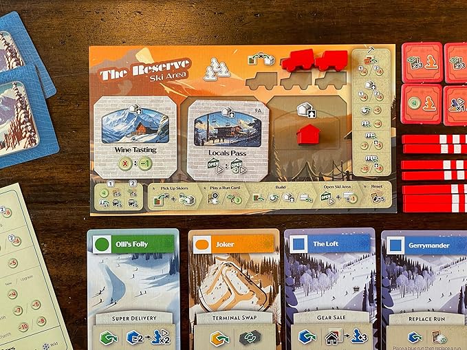 Alpenglow: The Ski Resort Board Game | Fun Strategy Game for Adults and Teens | 2-5 Players | Includes Apres Ski Expansion