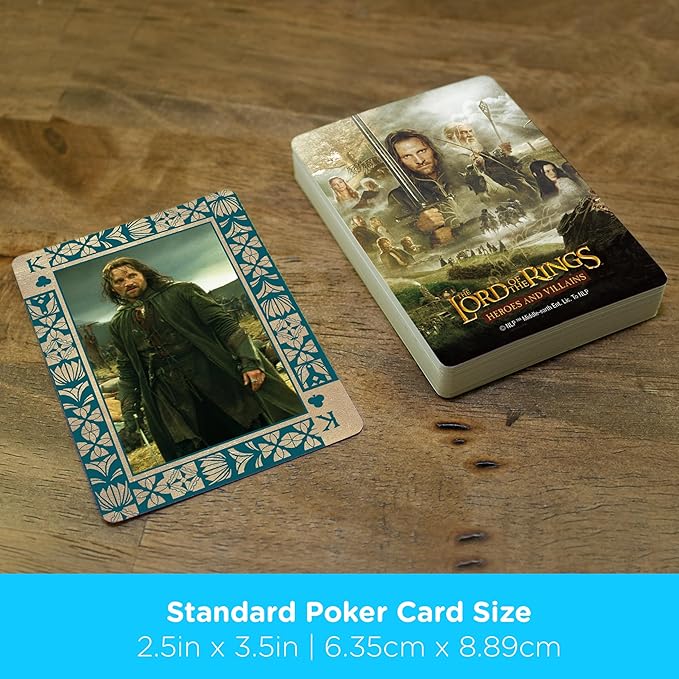 Lord of The Rings Playing Cards - LOTR Heroes & Villains Themed Deck of Cards for Your Favorite Card Games - Officially Licensed LOTR Merchandise & Collectibles