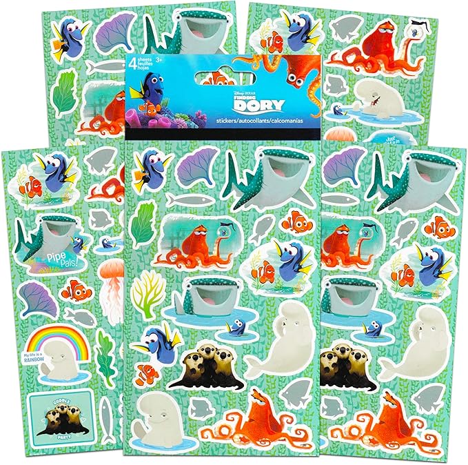 Disney Book Set for Toddlers ~ Pack of 12 Disney Board Books with Case and Stickers