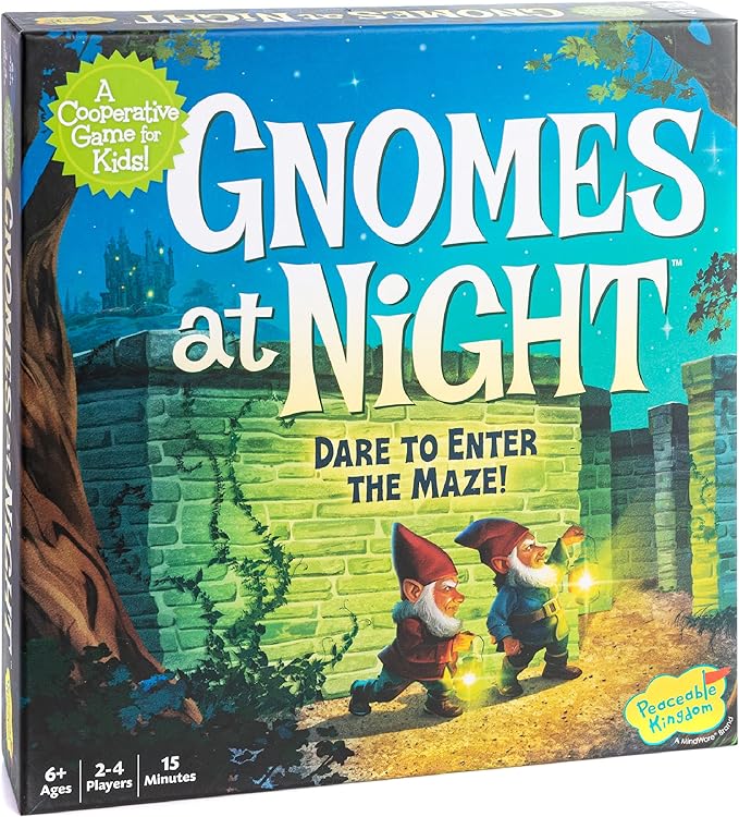 Peaceable Kingdom Gnomes at Night A Cooperative Maze Game for 2 to 4 Kids Ages 6+