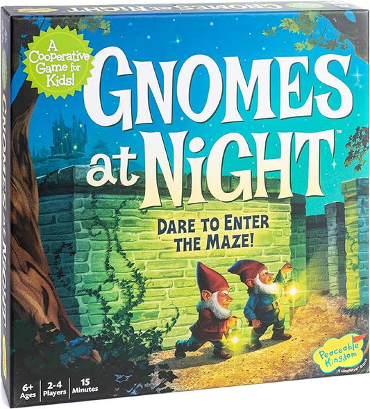 Peaceable Kingdom Gnomes at Night A Cooperative Maze Game for 2 to 4 Kids Ages 6+