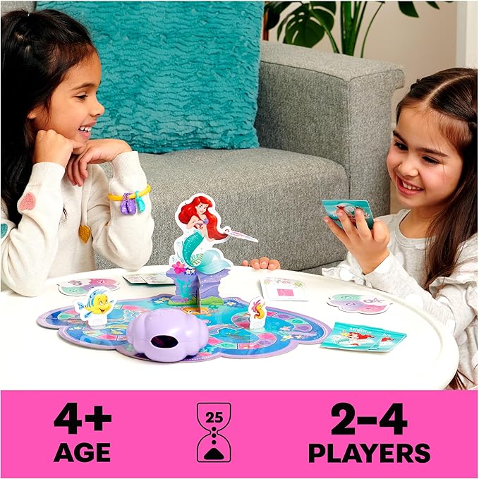 Spin Master Games, Disney Princess, Little Mermaid Charming Sea Adventure Game, Disney Princess Toys for Kids, 2-4 Players, for Ages 4+