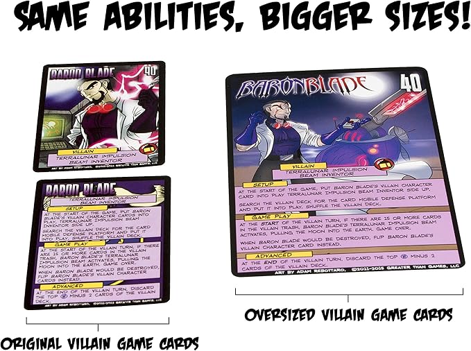 Greater Than Games Sentinels of The Multiverse: Oversized Villain Character Cards Game