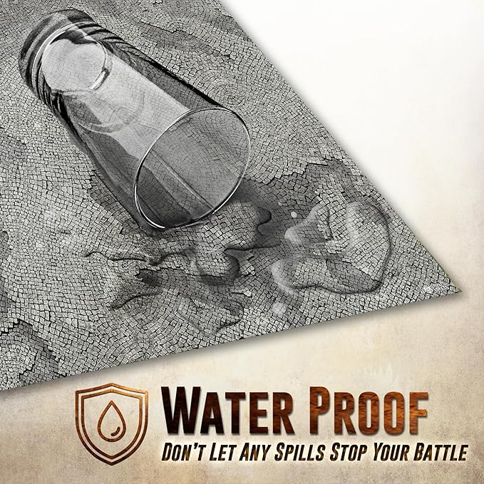 Battle Game Mat for DND - [48" x 72"] Wargaming Tabletop Map - Gaming Board for Warhammer 40k, Dungeons and Dragons, Wargame RPG - Vinyl Gaming Stone Terrain