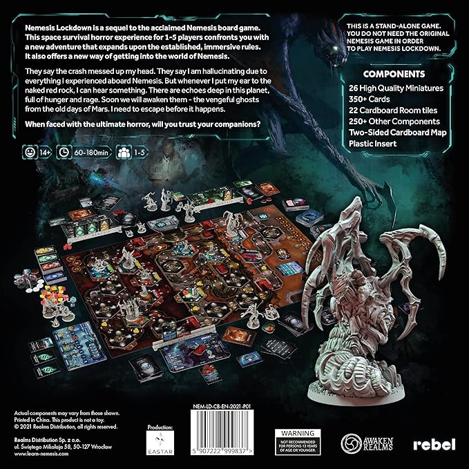 Rebel Nemesis: Cooperative Sci-Fi Horror Strategy Board Game for 1-5 Players