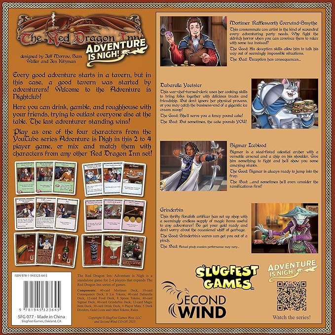 The Red Dragon Inn: Adventure is Nigh - Standalone Or Combine, Fantasy Tavern Board & Card Game, New Characters, Ages 14+, 2-4 Players