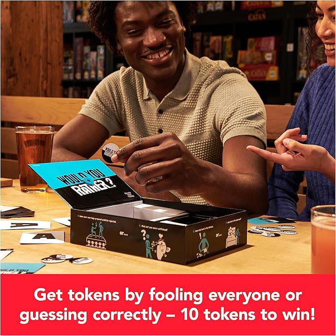 Spin Master Games, Would You Rather? Funny Party Card Game for College, Friendsgiving, Birthdays, & More, for Teens & Adults, 3-6 Players, for Ages 14 & Up