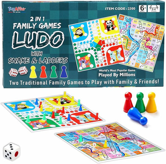Ankit Toys & Games Ludo and Snake & Ladders Board Game Set for 6+ Years Kids & Adults | Indoor Board Game | Travel Strategy Game (Ludo Supreme)