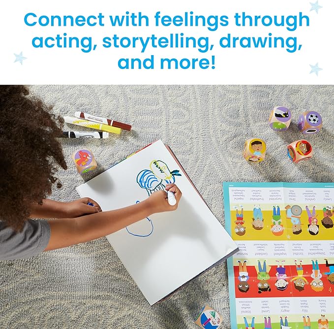 hand2mind Rolling for Feelings Dice Game, Therapy Games, Play Therapy Toys, Social Emotional Learning, Emotional Regulation for Kids, Social Skills Activities for Kids, School Counselor Supplies
