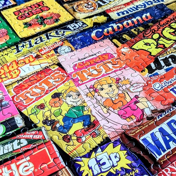 1980s Sweet Memories 1000 Piece Jigsaw Puzzle | Retro Sweets | Sustainable Puzzle for Adults | Premium 100% Recycled Board | Gibsons Games