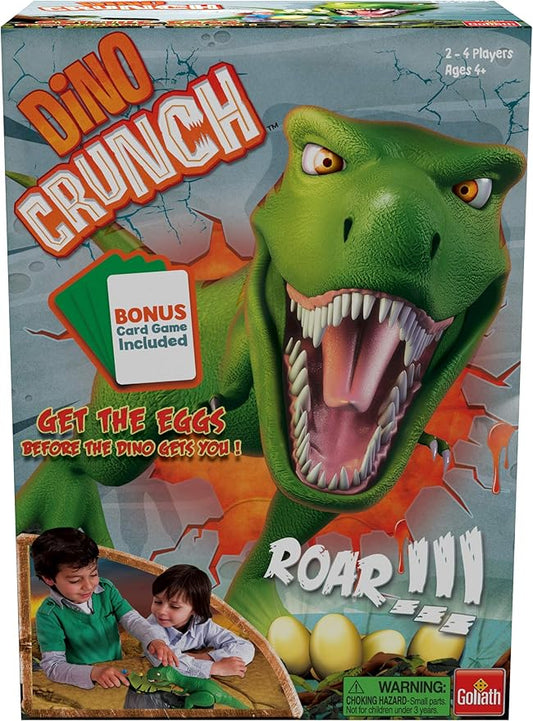 Dino Crunch - Get The Eggs Before The Dino Gets You! - Includes A Fun Shark Bite War Card Game by Goliath