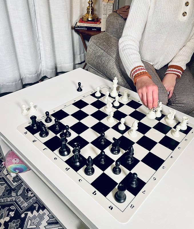 MegaChess Staunton Triple Weighted Chess Set - 3.8" King, 2 Boards, 34 Pieces, Over 2 lbs, Ages 8+