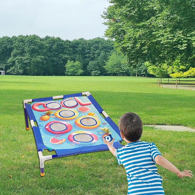 Remit Bean Bag Toss Game, Fun Outdoor Cornhole Set for Ages 3-8