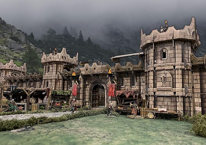 Battle Systems – Modular Fantasy Scenery – Perfect for Roleplaying and Wargames - Multi Level Tabletop Terrain for 28mm Miniatures – Colour Printed Model Diorama – DnD Warhammer (Citadel)
