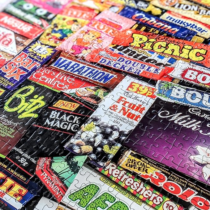 1980s Sweet Memories 1000 Piece Jigsaw Puzzle | Retro Sweets | Sustainable Puzzle for Adults | Premium 100% Recycled Board | Gibsons Games