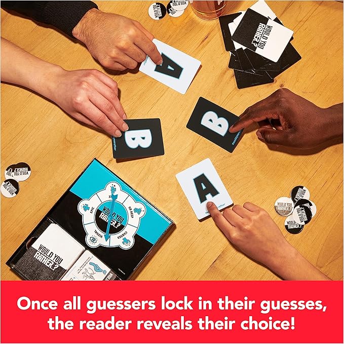 Spin Master Games, Would You Rather? Funny Party Card Game for College, Friendsgiving, Birthdays, & More, for Teens & Adults, 3-6 Players, for Ages 14 & Up