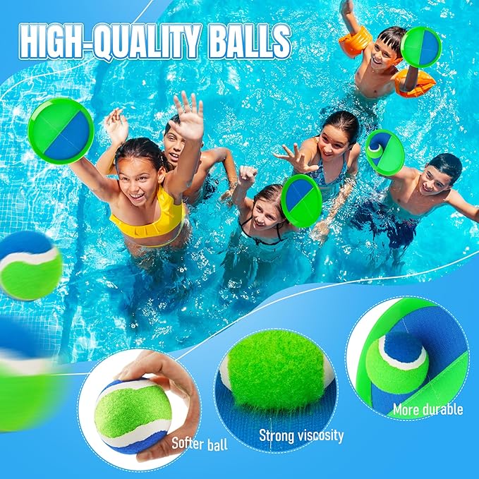 Toss and Catch Ball Game - Ideal Outdoor Beach, Pool & Yard Toy for Toddlers and Kids Ages 4, 5, 6, 7, 8+, Perfect for Boys Girls - Great Birthday Gift & Easter Basket Stuffer