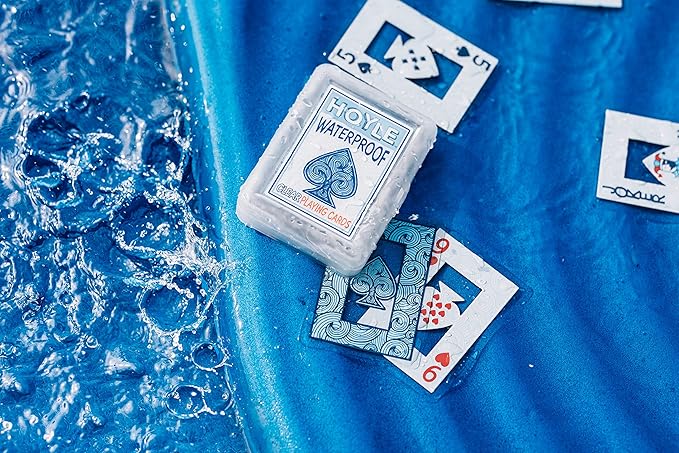 Hoyle Waterproof Playing Cards, Clear, 1 Deck