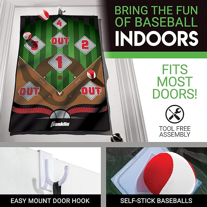 Franklin Sports MLB and NFL Target Toss Game - Kids Over The Door Mini Throwing Game - Perfect Indoor Toy for Kids