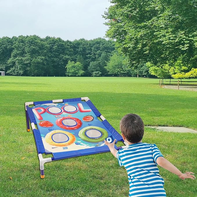Remit Bean Bag Toss Game, Fun Outdoor Cornhole Set for Ages 3-8