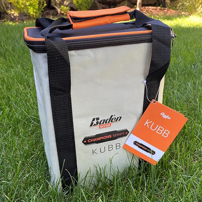 Baden Backyard Champions Kubb Viking Chess Outdoor Toss Game Set with Instructions & Carrying Bag