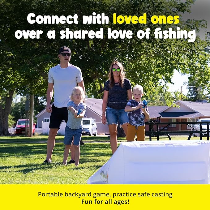 | TruCast Inflatable Outdoor Fishing Game | Practice or Learn to cast in Your Backyard (Game ONLY)