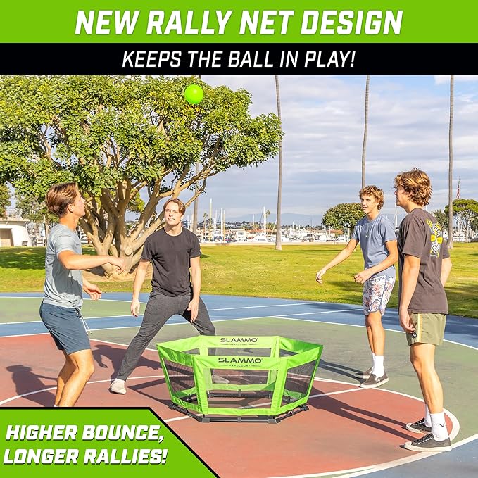 GoSports Slammo Rally - Vertical Net for Longer Rallies - Choose Original or Hardcourt Roundnet Game Set