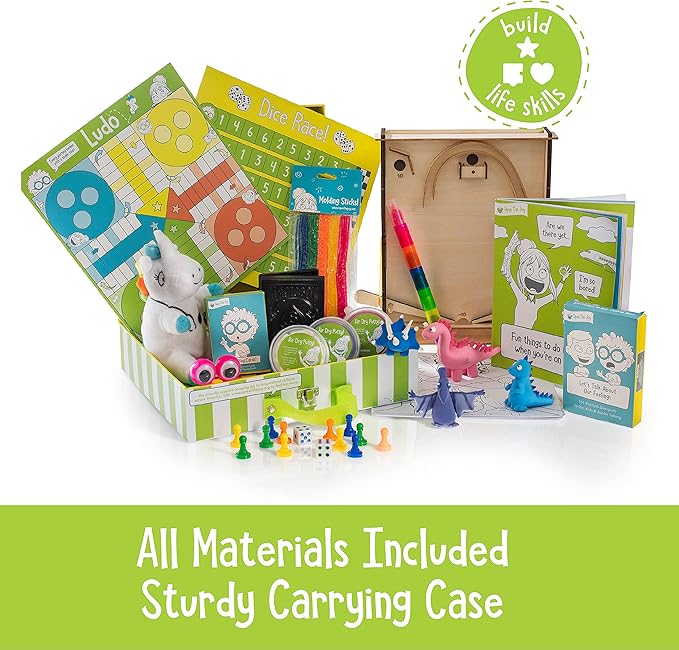 Open The Joy On The Go Box, Road Trip Travel Games Activity Box, Includes Card Games, Craft Kits, and Other 50+ Travel Activities for Kids and Family Ages 4+