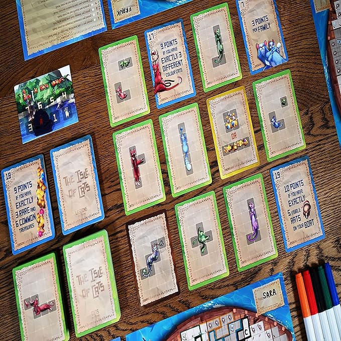 | The Isle of Cats: Explore & Draw - Boardgame, Ages 10+, 1-6 Players, 30-45 Min