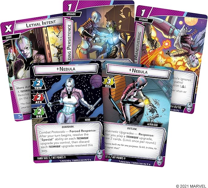 Marvel Champions The Card Game Nebula HERO PACK - Superhero Strategy Game, Cooperative Game for Kids and Adults, Ages 14+, 1-4 Players, 45-90 Minute Playtime, Made by Fantasy Flight Games