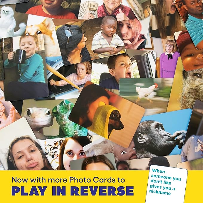 WHAT DO YOU MEME? Family Edition by Relatable – Kids Games 8+, Family Fun, TikTok Viral Game, Great Idea, Includes 300 Caption & 108 Photo Cards