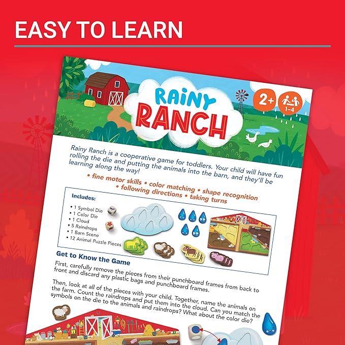 Ravensburger Rainy Ranch - Engaging Cooperative Game for Toddlers | Skill Development | Flexibility for Growing Minds | Stimulates Imagination