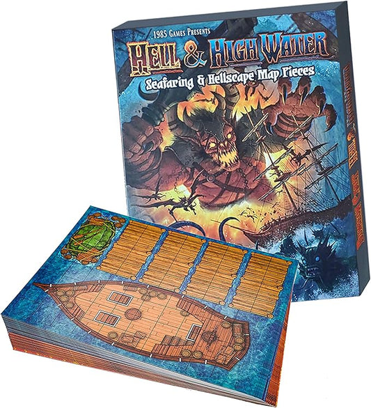 Dungeon Craft Hell & Highwater Board Game, Loose Leaf Inside a Custom Box, Water Resistant, Dry Erase by 1985 Games