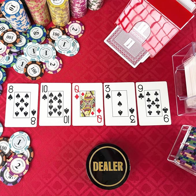 Speed Cloth Poker Table Fabric - 108X60 Inch Section of Casino Card Game Table Felt Top Cover Accessories - Red
