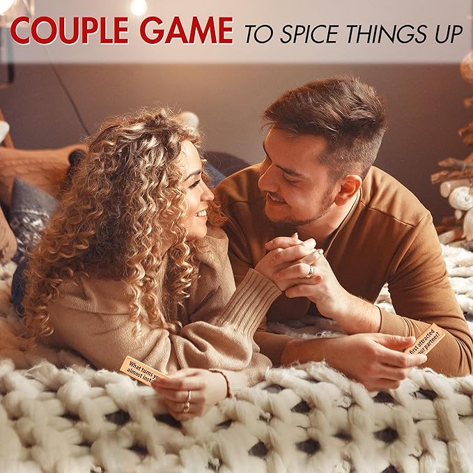 Valentines Gifts for Him Her - 54 Stacking Wooden Block Game for Him, Her, Girlfriend, Boyfriend, Wife, Husband, Couples, Anniversary Date Ideas,...