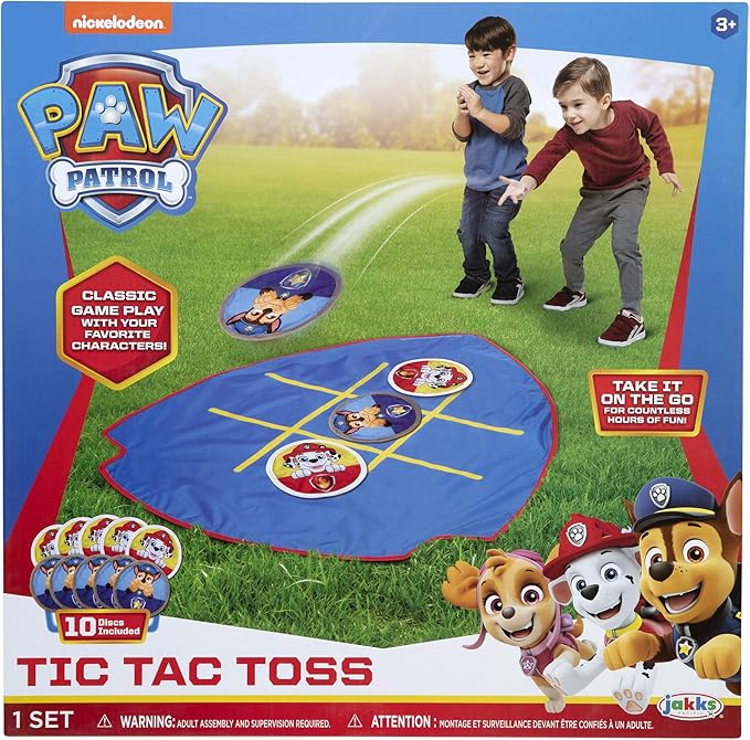 Paw Patrol Tic Tac Toe Toss Game for Indoor & Outdoor Play!