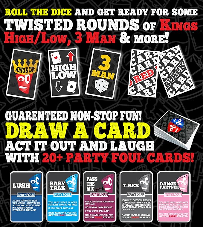 The Ultimate Party Drinking Game for Adults - The Board Game That Combines Beer Pong, Flip Cup, Kings Cup, Drinking Card Games & More Fun Challenges!