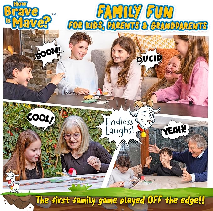 How Brave is Mave? - Never seen Before - Build Off The Edge of a Table - Laugh, Stack, and Topple - Competitive Game for Kids and Adults - Exciting Family Night Board Game