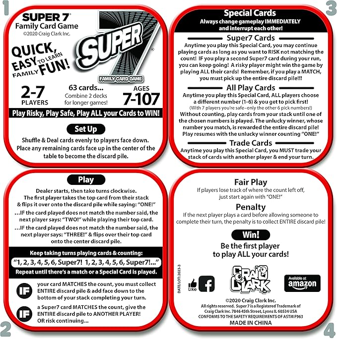 Super 7 Family Card Game