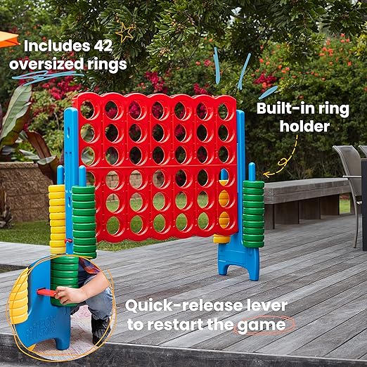 ECR4Kids Jumbo 4-To-Score, Giant Game, Assorted
