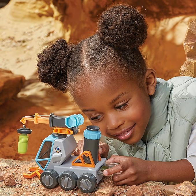 Little Tikes Big Adventures Moon Microscope Space Rover STEM Toy Vehicle with Microscope, Magnetic Crane, Extending Grabber for Girls, Boys, Kids Ages 3+