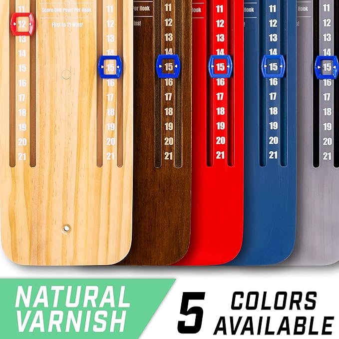GoSports Hook 21 Ceiling Mount Ring Swing Game - Choose Your Color - Play Indoors or Outdoors