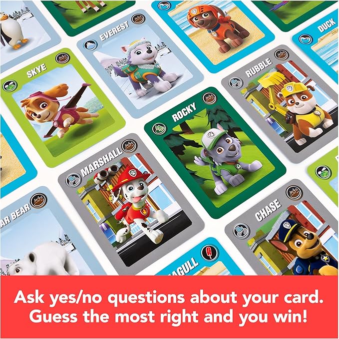 Spin Master Games, Hedbanz Junior PAW Patrol, Picture Guessing Board Game, PAW Patrol Toys, for Family & Kids, 2-4 Players for Ages 5 & Up