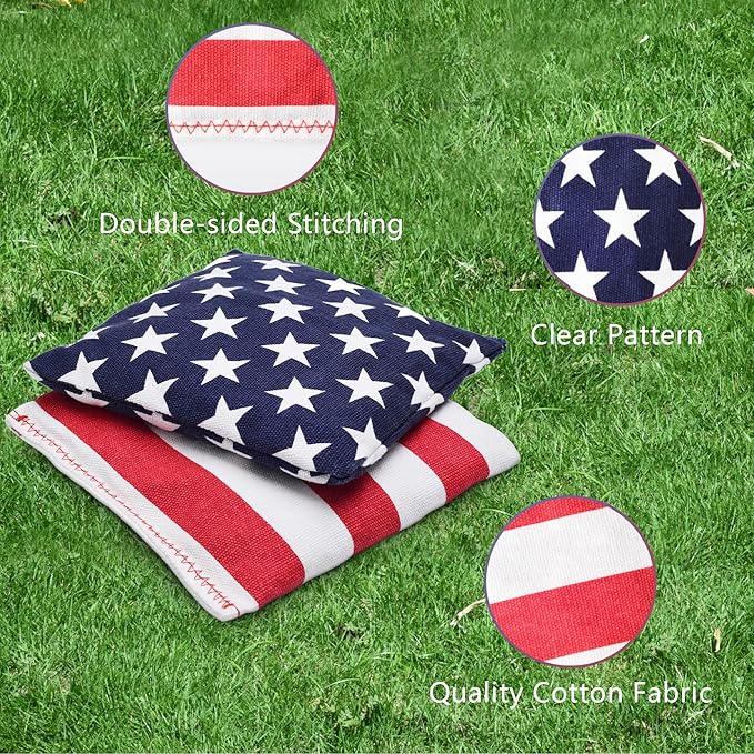 Cornhole Set, Tailgate/Regulation Size Cornhole Boards with 8 Bean Bags and Carrying Case, 3x2/4x2 Corn Hole Outdoor Game Toss Board for Adults Outside Activities