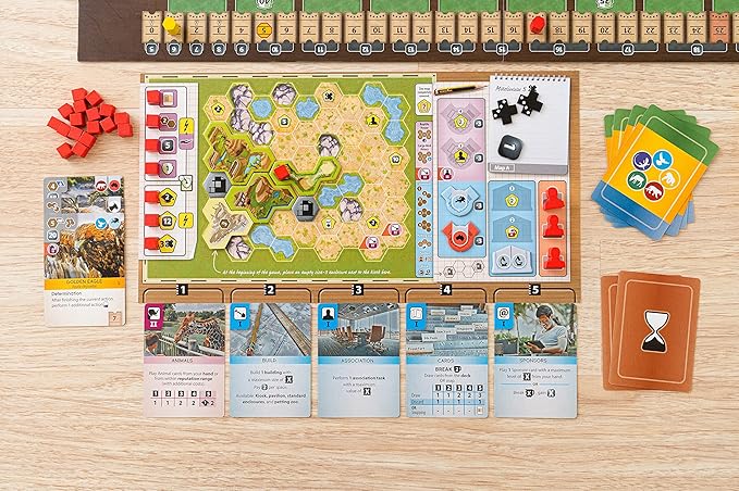 Ark Nova Card Drafting, Hand Management Strategy Board Game, 1-4 Players, 90 to 150 Minute Play